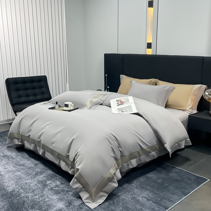 91家纺网 家纺一手货源 找家纺 （总）皇寝世家家居 2025新款100支长绒棉磨毛四件套纯棉全棉冬保暖床单加厚床上被套-欧文系列