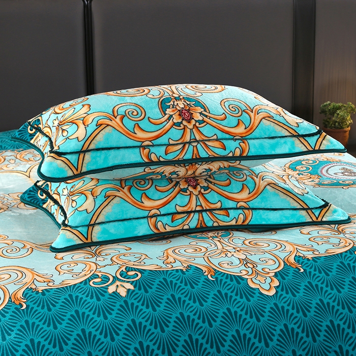 91家纺网 家纺一手货源 找家纺 栩裕纺织 2025新款230高克重牛奶绒法莱绒印花四件套-直播热款8斤半 向阳花开