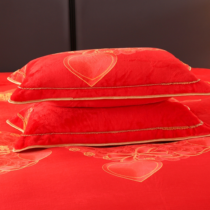 91家纺网 家纺一手货源 找家纺 栩裕纺织 2025新款230高克重牛奶绒法莱绒印花四件套-直播热款8斤半 北欧风情绿