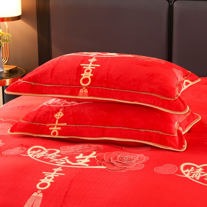 91家纺网 家纺一手货源 找家纺 栩裕纺织 2025新款230高克重牛奶绒法莱绒印花四件套-直播热款8斤半 情定今生