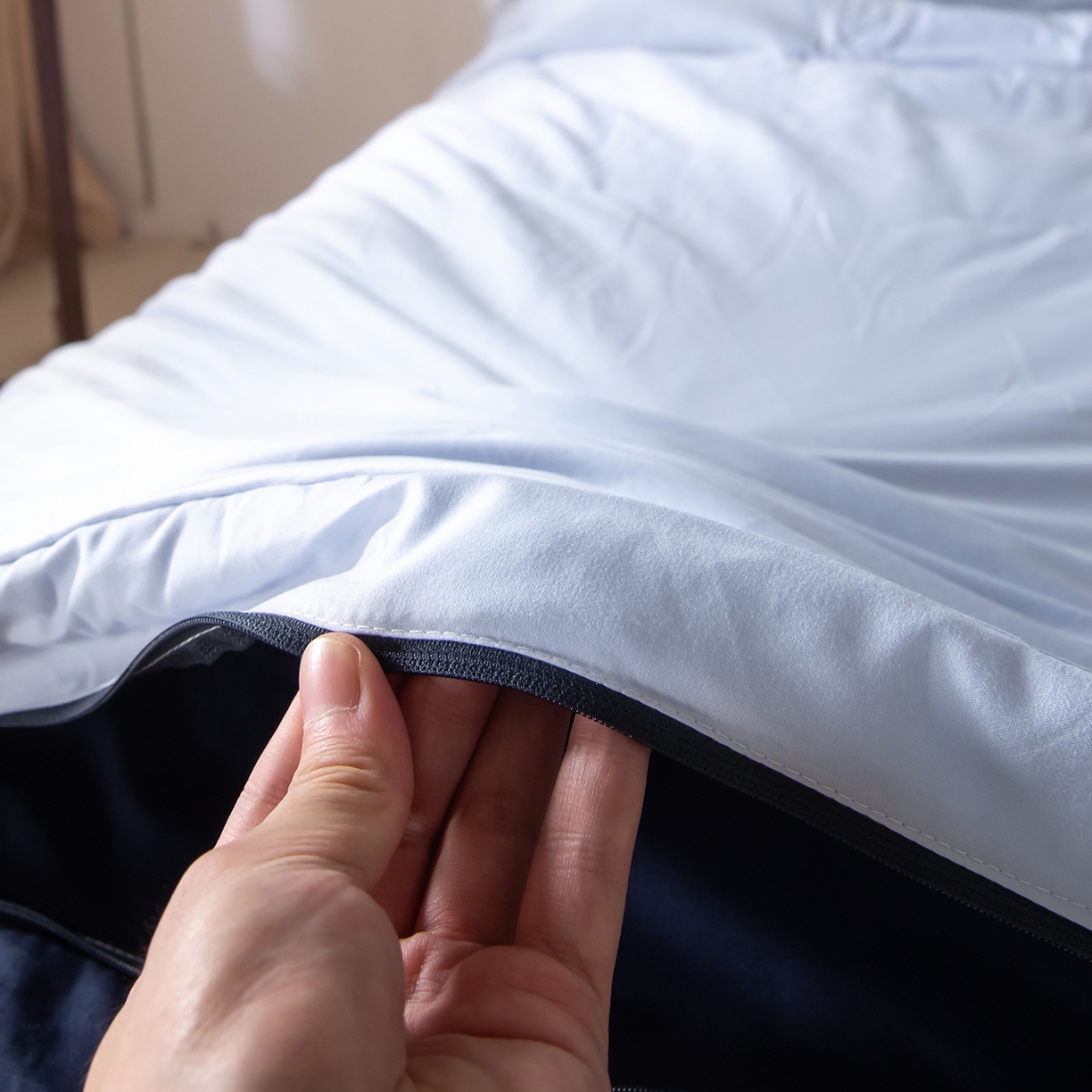 91家纺网 家纺一手货源 找家纺 大红帽家纺 2025新款亲肤柔软舒适四季被子被芯 浅蓝