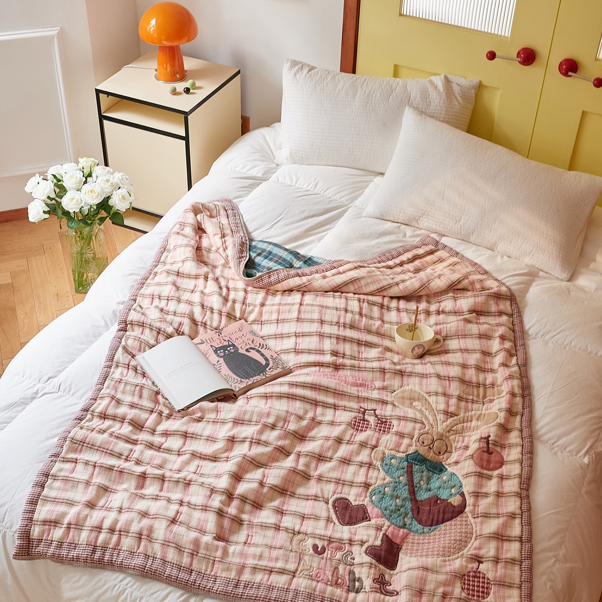 91家纺网 家纺一手货源 找家纺 （总）沐瑟家纺 2025新款全棉纱布泡芙被被子被芯-第二批