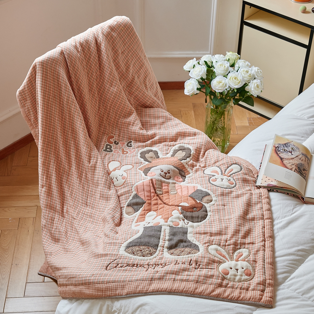 91家纺网 家纺一手货源 找家纺 （总）沐瑟家纺 2025新款全棉纱布泡芙被被子被芯-第二批