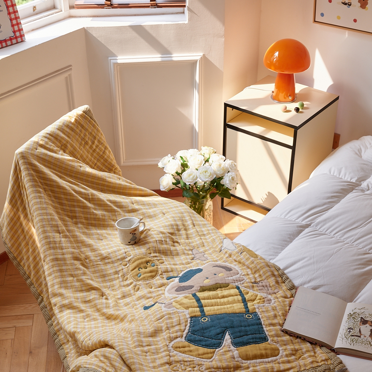 91家纺网 家纺一手货源 找家纺 沐瑟家纺 2025新款全棉纱布泡芙被被子被芯-第二批 小象