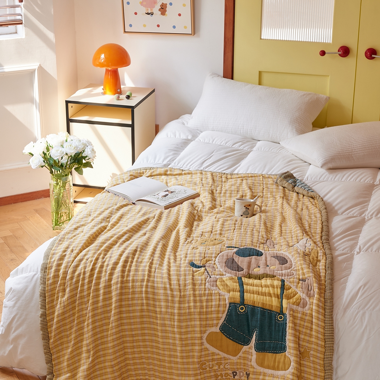 91家纺网 家纺一手货源 找家纺 沐瑟家纺 2025新款全棉纱布泡芙被被子被芯-第二批 小象