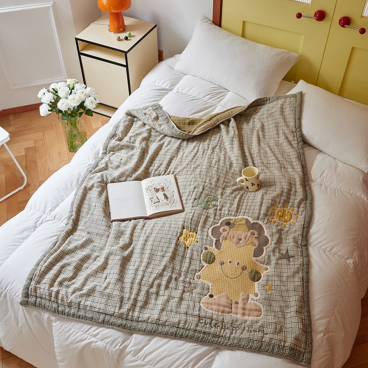 91家纺网 家纺一手货源 找家纺 （总）沐瑟家纺 2025新款全棉纱布泡芙被被子被芯-第二批