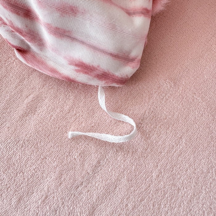 91家纺网 家纺一手货源 找家纺 蓝极人 2025新款A类抽条兔绒兔毛绒兔兔绒四件套 渐变彩泡泡-粉