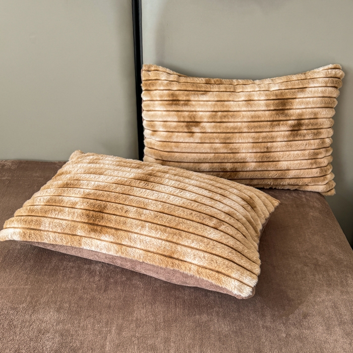 91家纺网 家纺一手货源 找家纺 酱子 2025新款A类抽条渐变泡泡兔毛绒兔兔绒牛奶绒四件套 渐变彩泡泡-咖