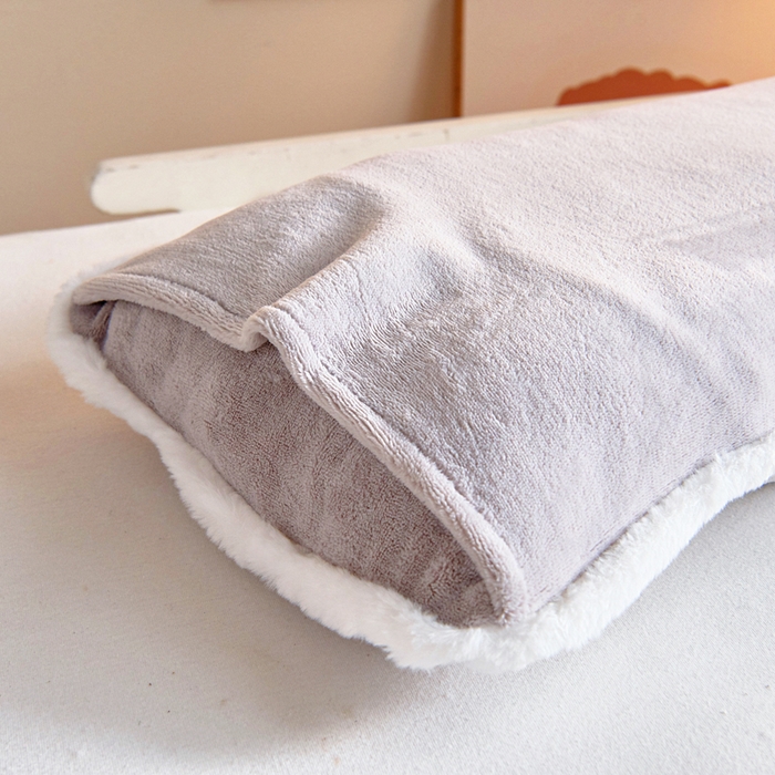 91家纺网 家纺一手货源 找家纺 御棉坊 2025新款A类艾尼绒手包边暖绒床垫 艾尼绒灰