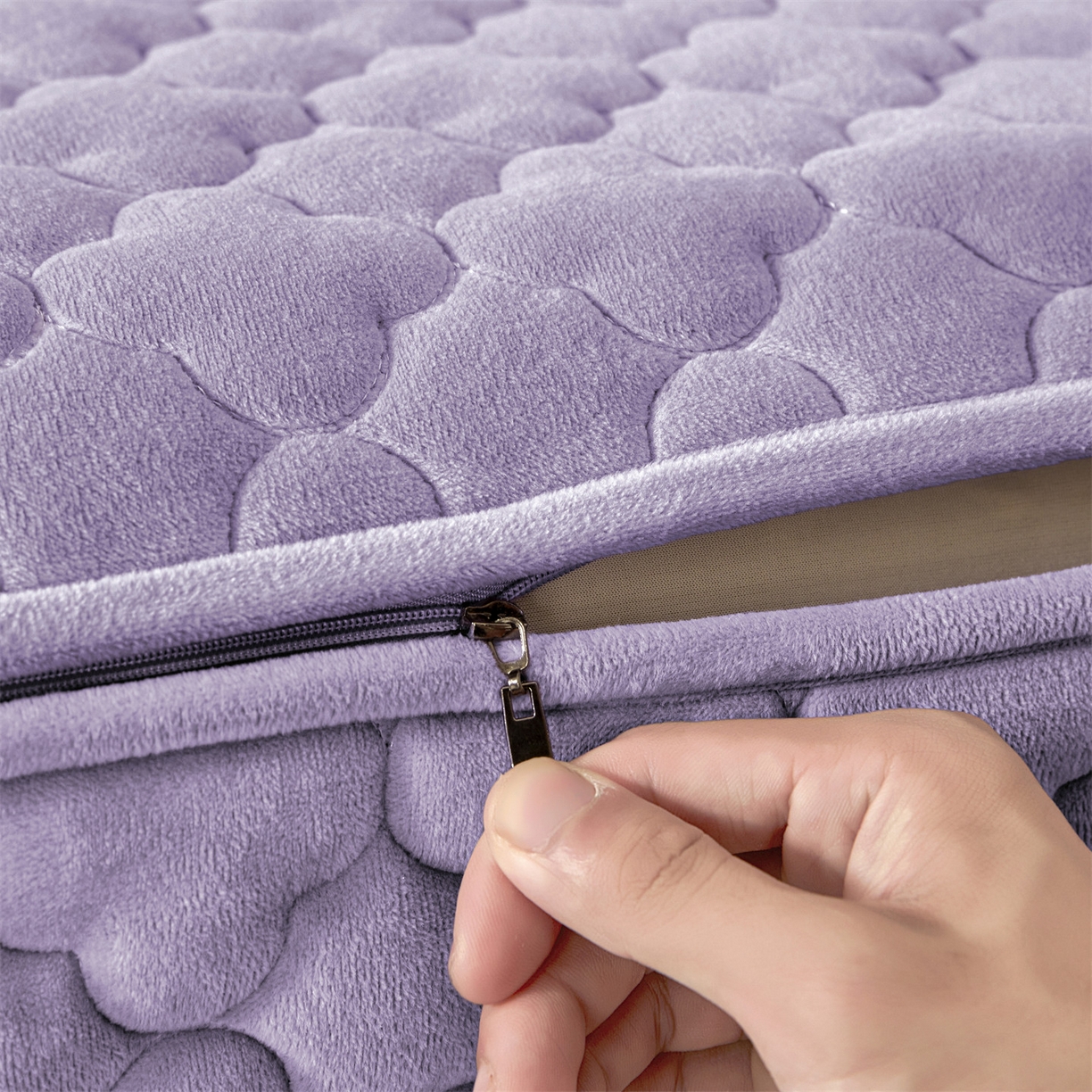 91家纺网 家纺一手货源 找家纺 （总）纤雅床笠 2025新款水晶绒夹棉六面全包裹单床笠床笠单件单品床笠