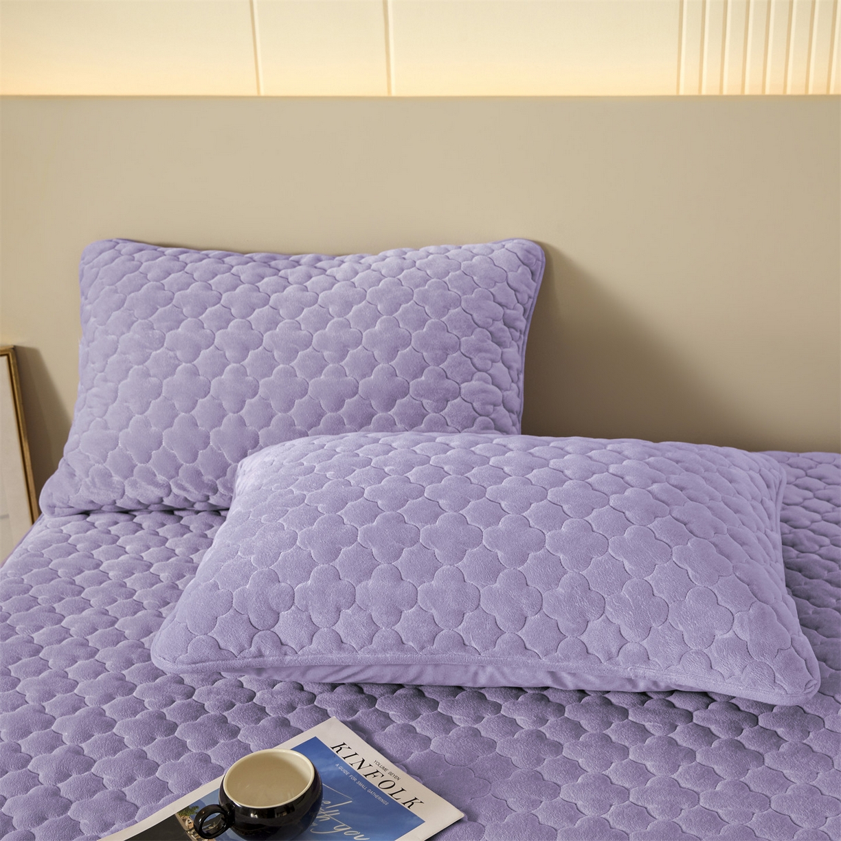 91家纺网 家纺一手货源 找家纺 （总）纤雅床笠 2025新款水晶绒夹棉六面全包裹单床笠床笠单件单品床笠