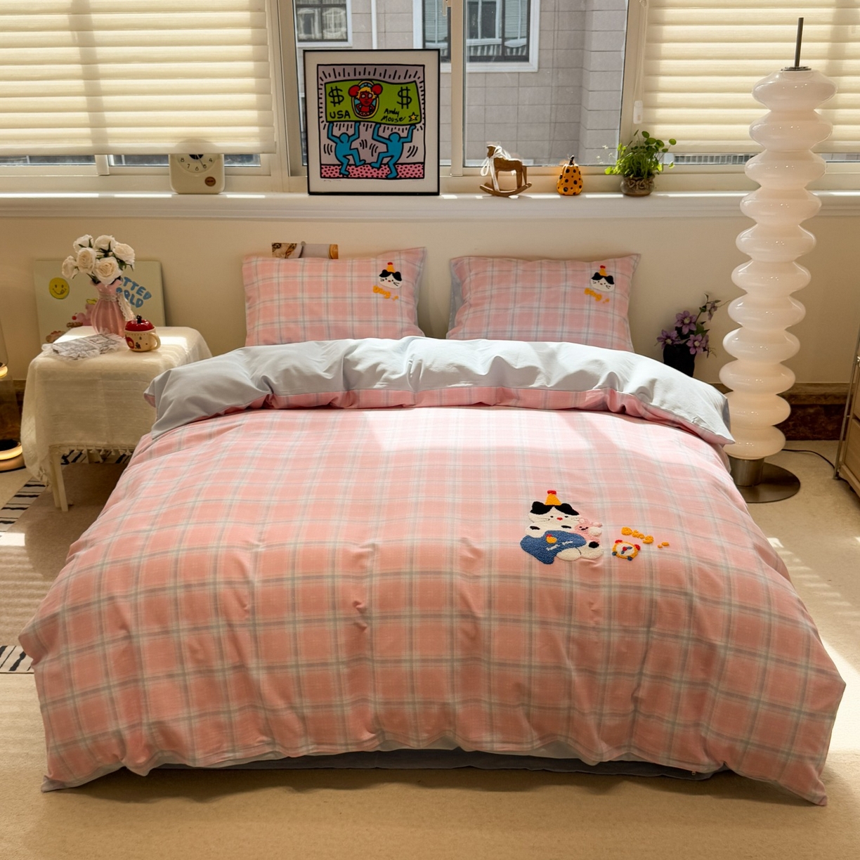 91家纺网 家纺一手货源 找家纺 （总）觅糖家纺 2025新款全棉磨毛原创毛巾绣系列四件套