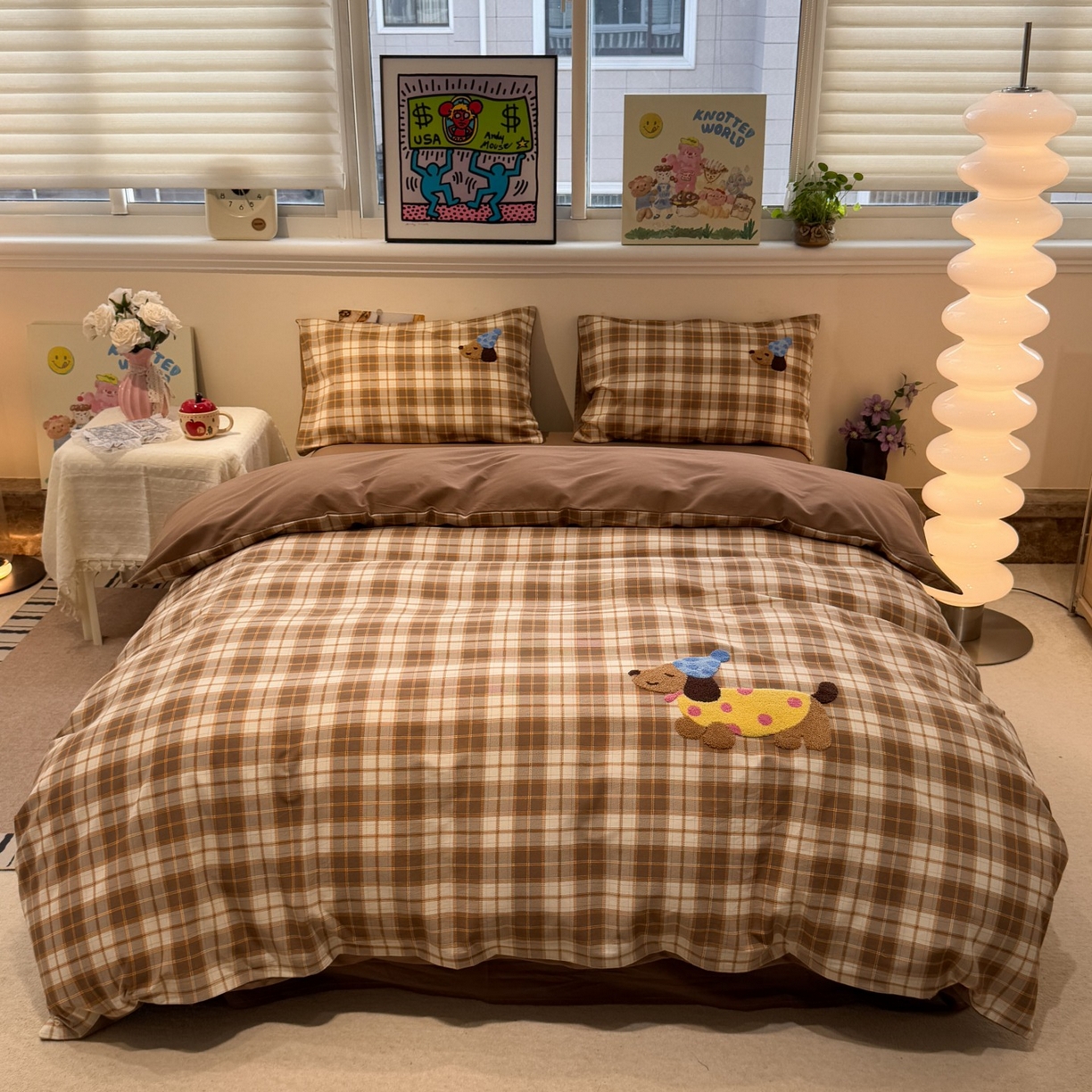 91家纺网 家纺一手货源 找家纺 （总）觅糖家纺 2025新款全棉磨毛原创毛巾绣系列四件套