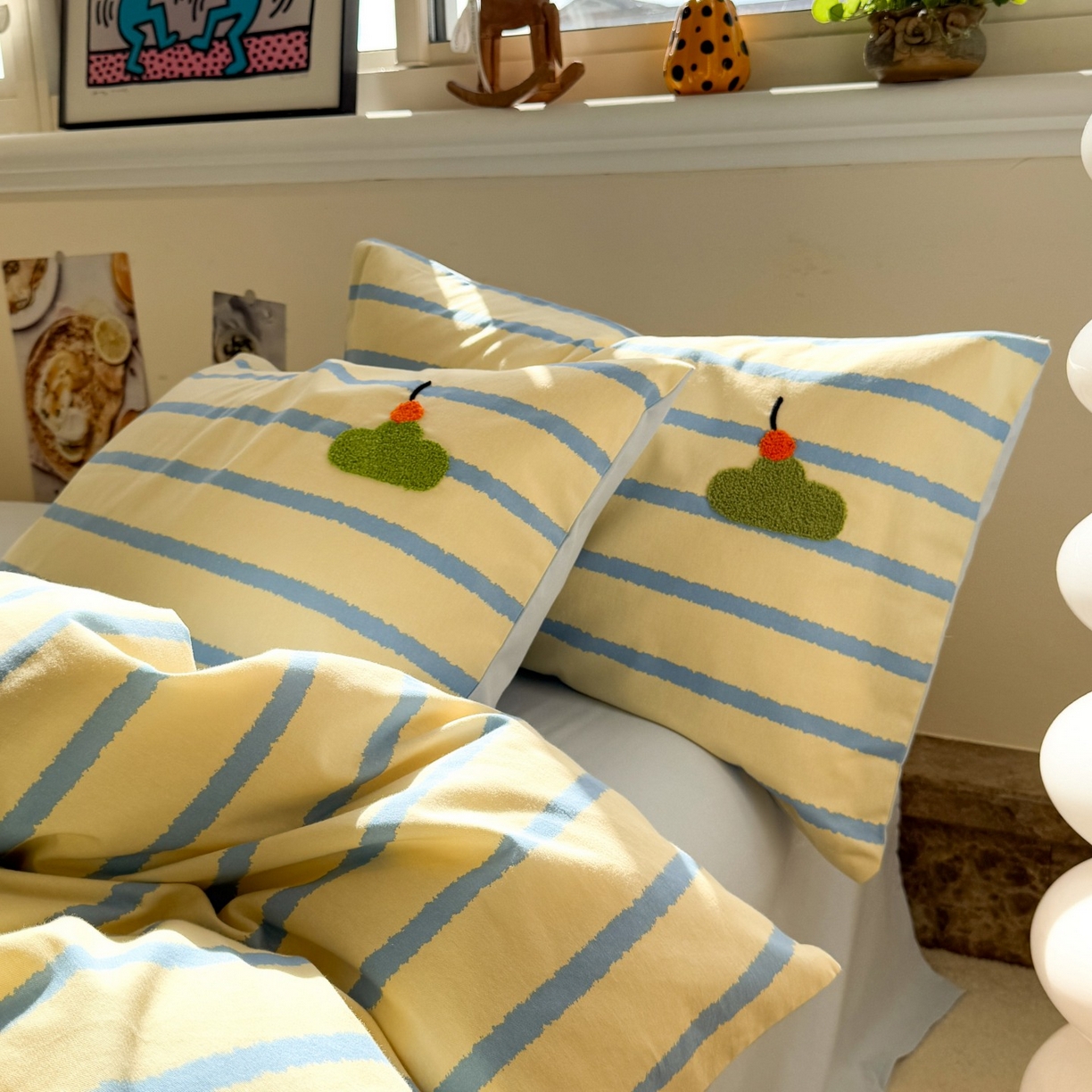 91家纺网 家纺一手货源 找家纺 觅糖家纺 2025新款全棉磨毛原创毛巾绣系列四件套 欢乐小熊