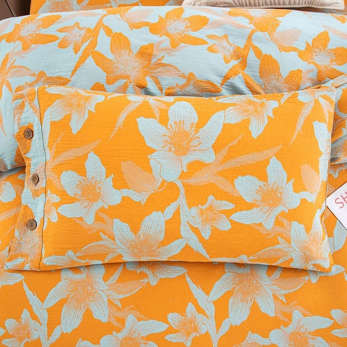 91家纺网 家纺一手货源 找家纺 [91家纺网精选] 2025新款浅色系列双层纱四件套