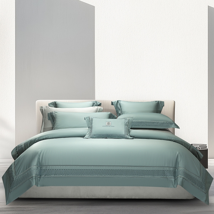 91家纺网 家纺一手货源 找家纺 （总）诗黛尔 2025秋冬新款长绒棉刺绣四件套-罗意威系列