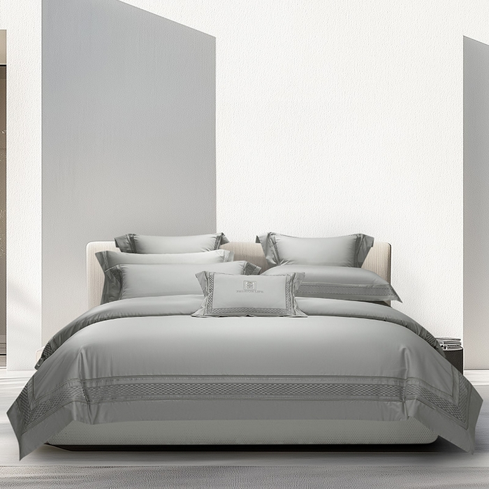 91家纺网 家纺一手货源 找家纺 （总）诗黛尔 2025秋冬新款长绒棉刺绣四件套-罗意威系列