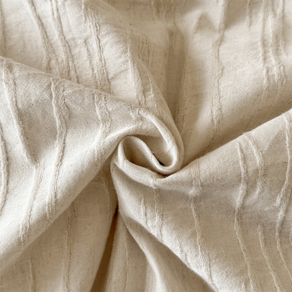 91家纺网 家纺一手货源 找家纺 [91家纺网精选]2025秋冬棉麻色织提花磨毛四件套