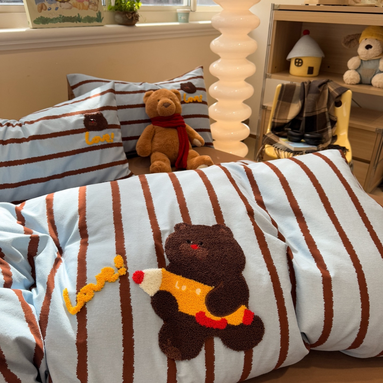 91家纺网 家纺一手货源 找家纺 （总）觅糖家纺 2025新款全棉磨毛原创毛巾绣系列四件套