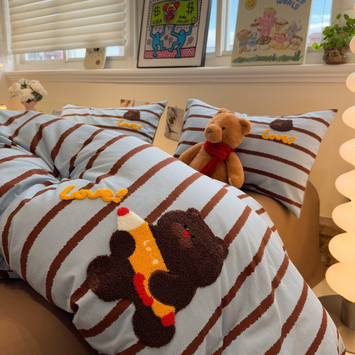 91家纺网 家纺一手货源 找家纺 （总）觅糖家纺 2025新款全棉磨毛原创毛巾绣系列四件套