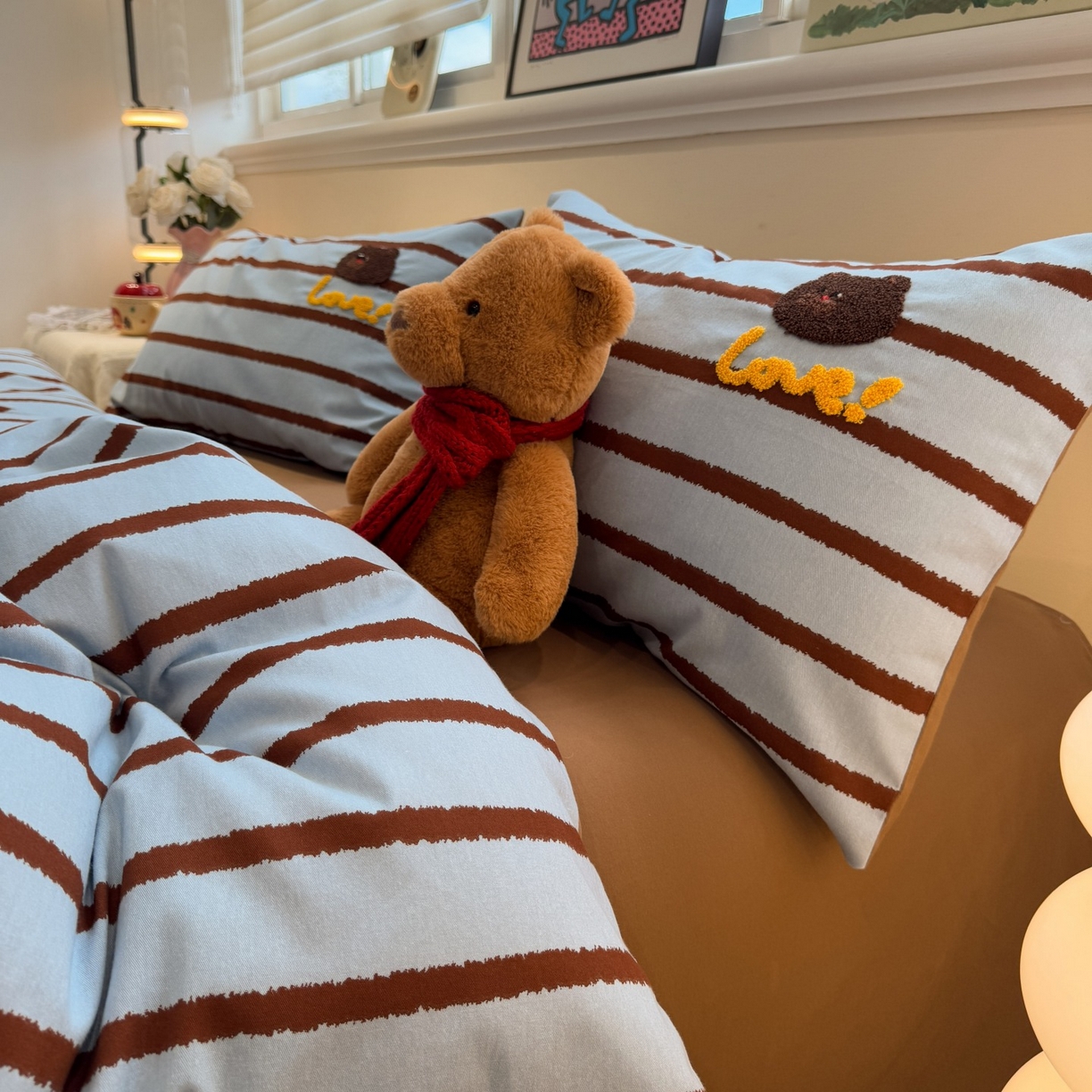 91家纺网 家纺一手货源 找家纺 （总）觅糖家纺 2025新款全棉磨毛原创毛巾绣系列四件套