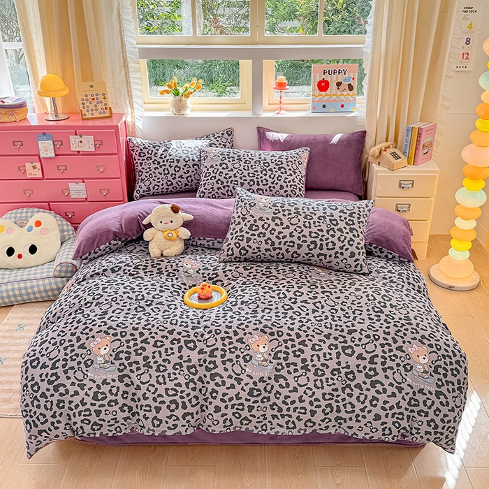 91家纺网 家纺一手货源 找家纺 （总）壹号库家纺 2025新款皱皱纱舒暖绒四件套