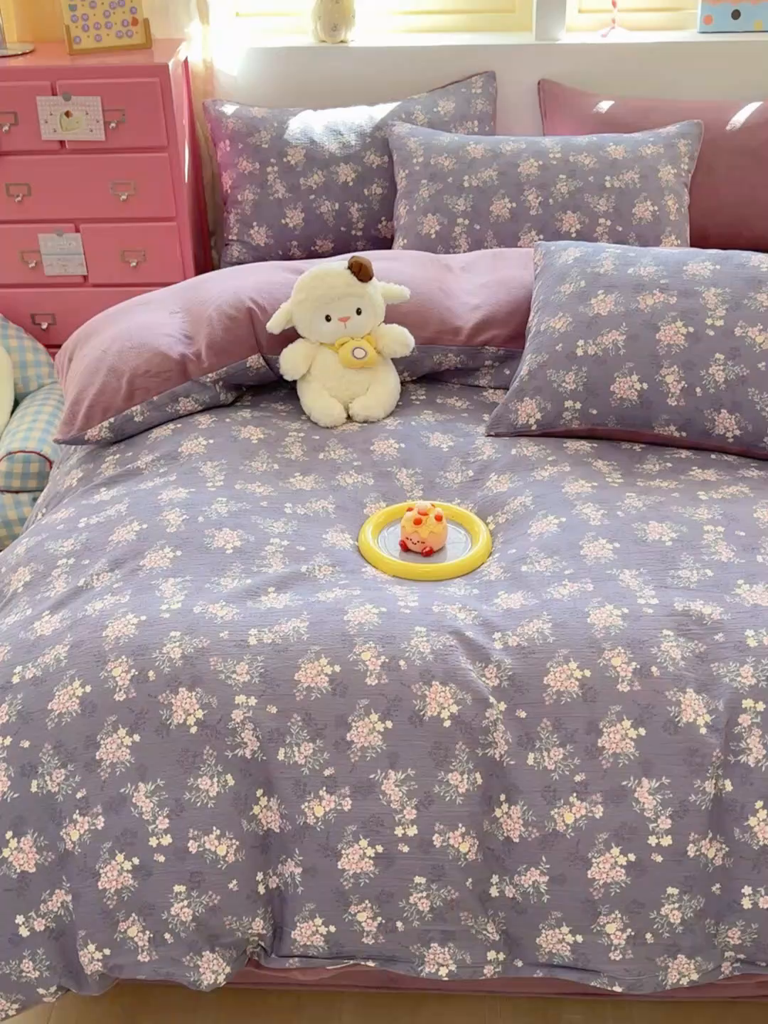 91家纺网 家纺一手货源 找家纺 壹号库家纺 2025新款皱皱纱舒暖绒四件套 豆蔻