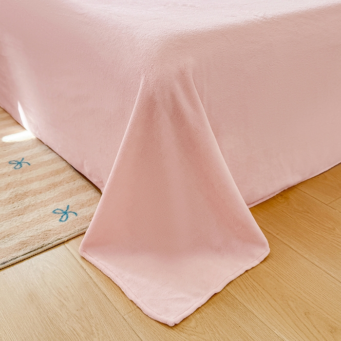 91家纺网 家纺一手货源 找家纺 壹号库家纺 2025新款皱皱纱舒暖绒四件套 十里桃花