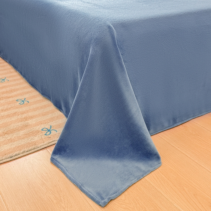 91家纺网 家纺一手货源 找家纺 壹号库家纺 2025新款皱皱纱舒暖绒四件套 无印兰格