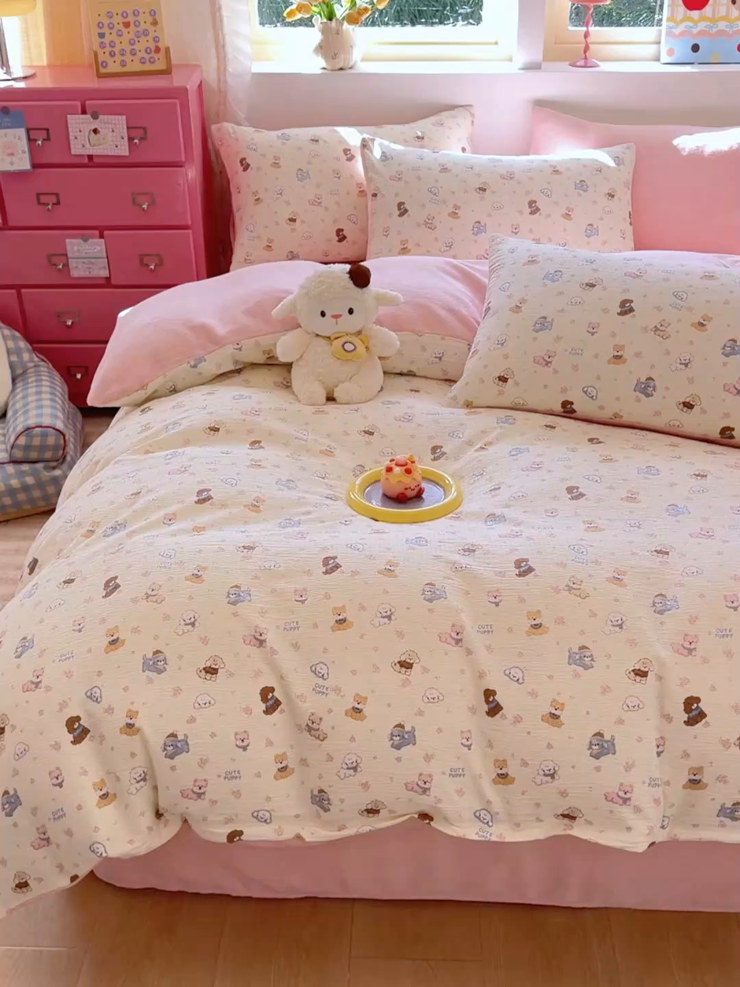 91家纺网 家纺一手货源 找家纺 壹号库家纺 2025新款皱皱纱舒暖绒四件套 西高地