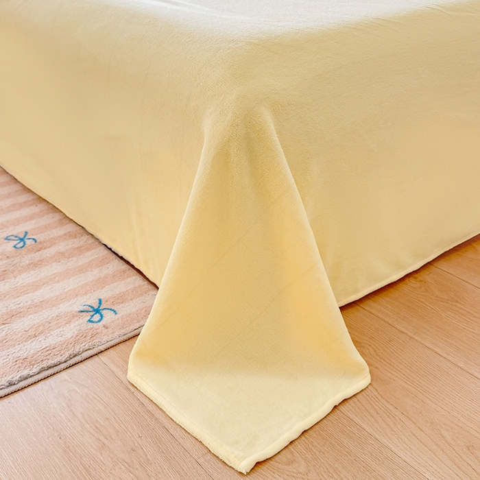 91家纺网 家纺一手货源 找家纺 壹号库家纺 2025新款皱皱纱舒暖绒四件套 芝士奶酪