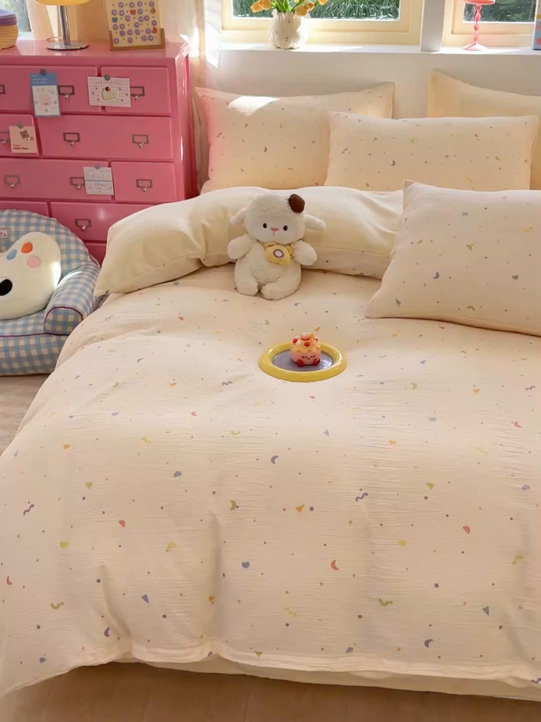 91家纺网 家纺一手货源 找家纺 壹号库家纺 2025新款皱皱纱舒暖绒四件套 芝士奶酪