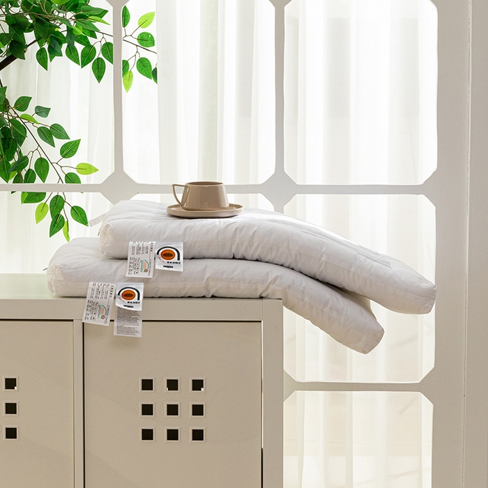 91家纺网 家纺一手货源 找家纺 姝辰 2023新款全棉A类草本决明子低平枕矮枕超低柔软枕 白色-厚款