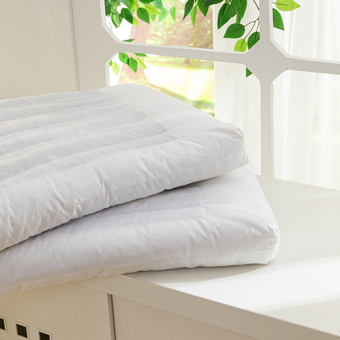 91家纺网 家纺一手货源 找家纺 姝辰 2023新款全棉A类草本决明子低平枕矮枕超低柔软枕 白色-厚款