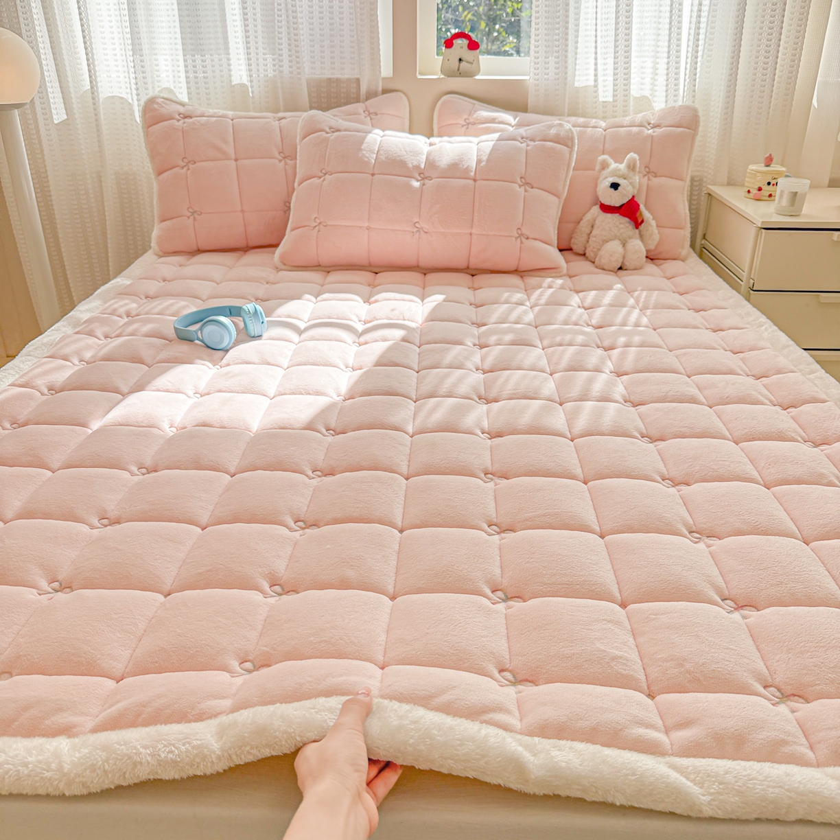 91家纺网 家纺一手货源 找家纺 （总）沐辰 2025新款A类全棉磨毛绣花单品床单床笠