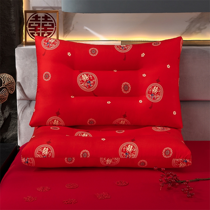 91家纺网 家纺一手货源 找家纺 （总）圣靓 2025新款双喜护颈枕立体枕 枕头枕芯