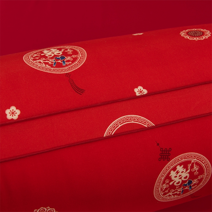 91家纺网 家纺一手货源 找家纺 圣靓 2025新款双喜护颈枕立体枕 枕头枕芯 囍枕立体高枕