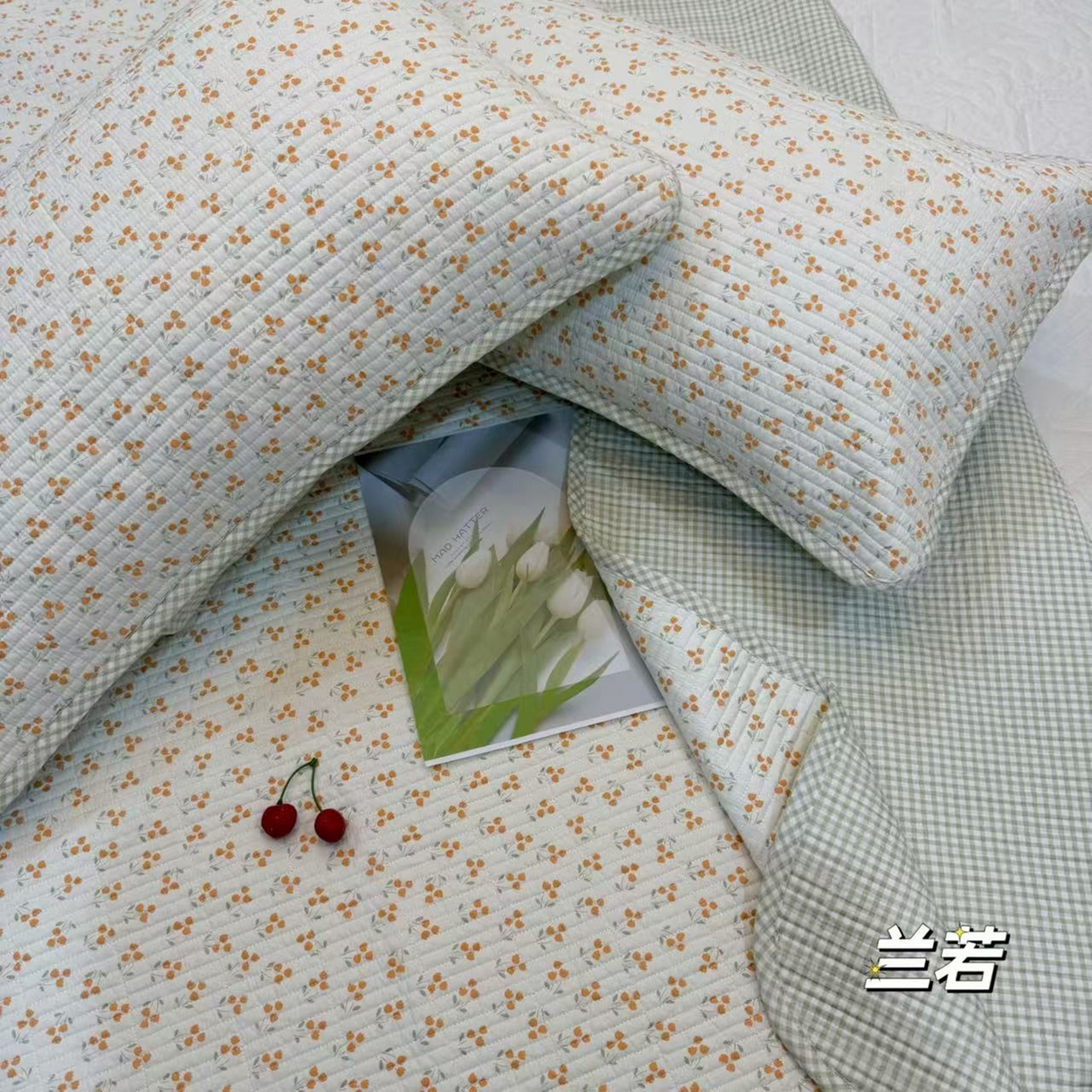 91家纺网 家纺一手货源 找家纺 （总）床盖工厂店 2025新款双面全棉高温酵素砂洗床盖三件套