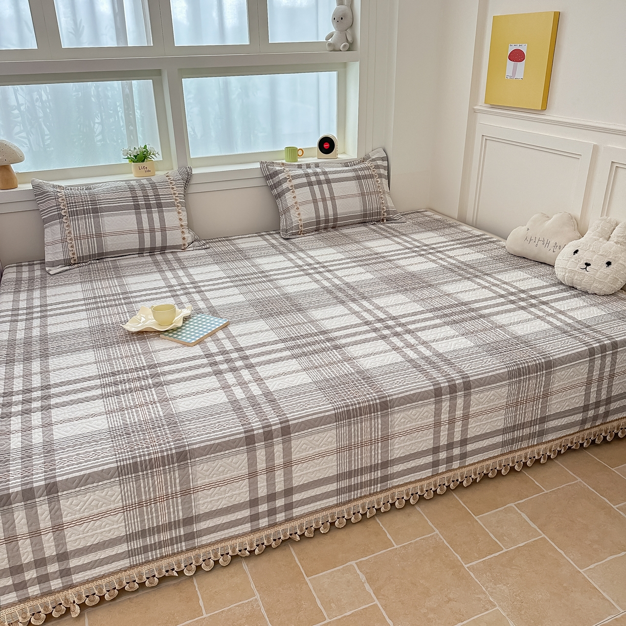 91家纺网 家纺一手货源 找家纺 手艺人家纺 2025新款全棉夹棉绗缝印花床盖炕盖系列 SX05