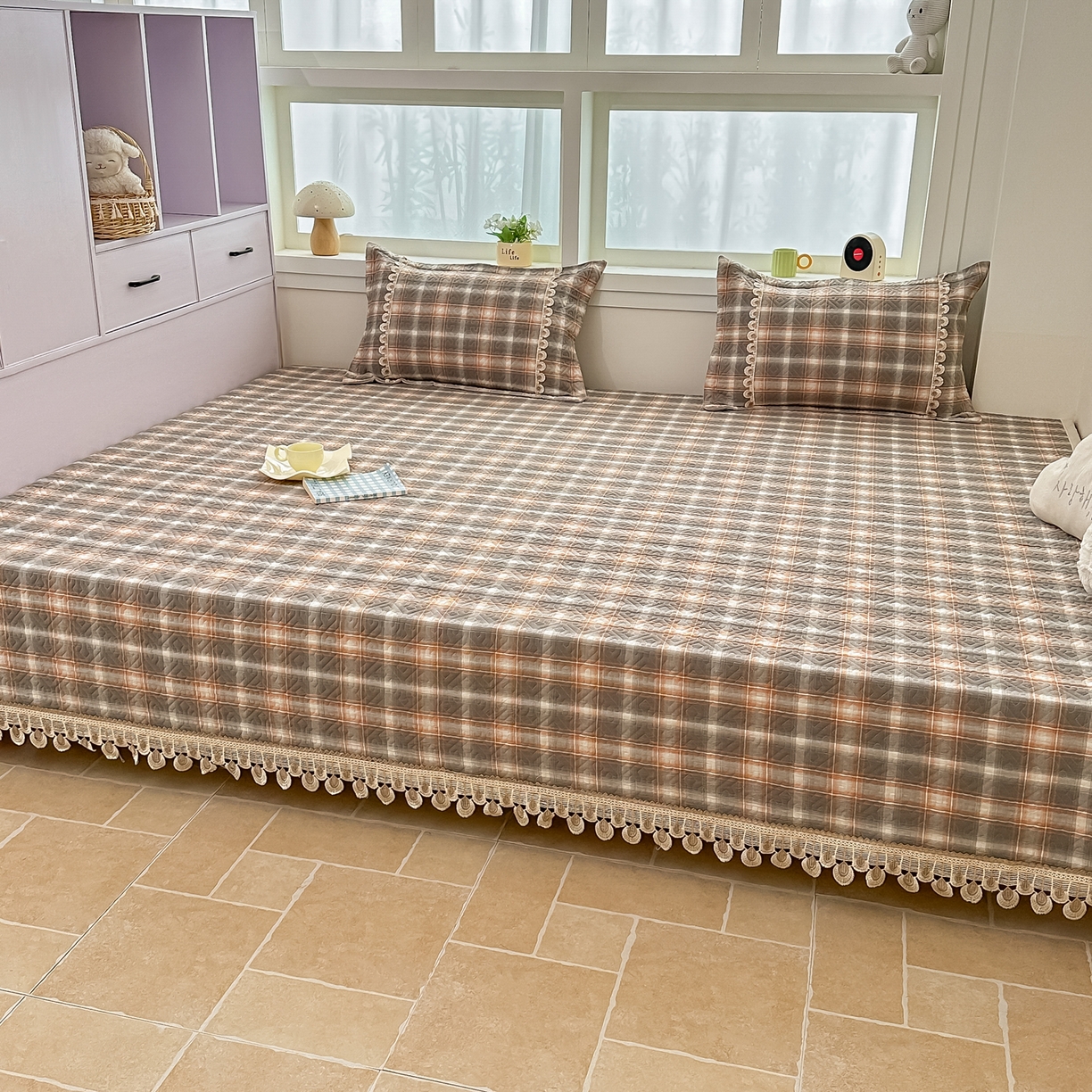 91家纺网 家纺一手货源 找家纺 手艺人家纺 2025新款全棉夹棉绗缝印花床盖炕盖系列 SX02