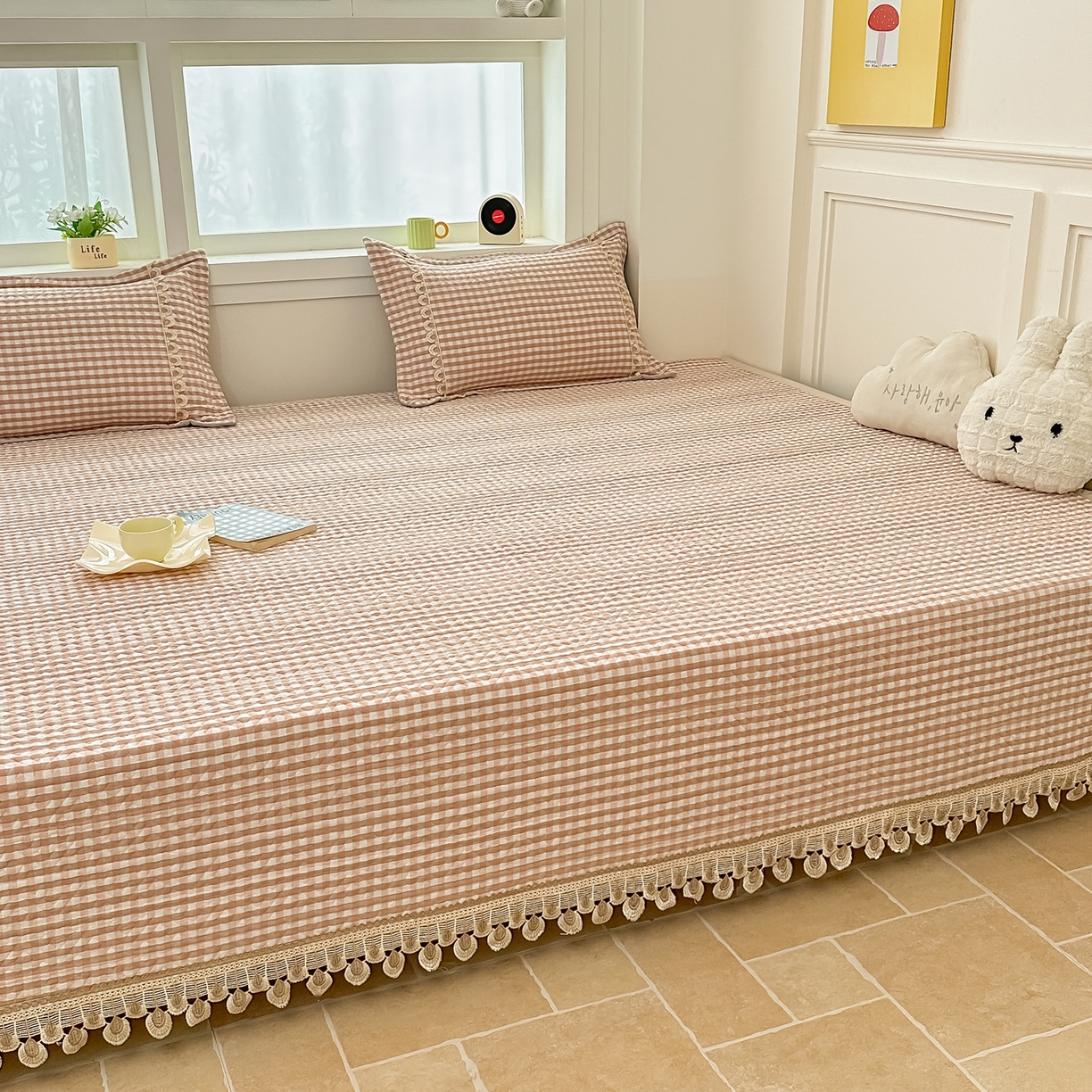 91家纺网 家纺一手货源 找家纺 手艺人家纺 2025新款全棉夹棉绗缝印花床盖炕盖系列 SX03