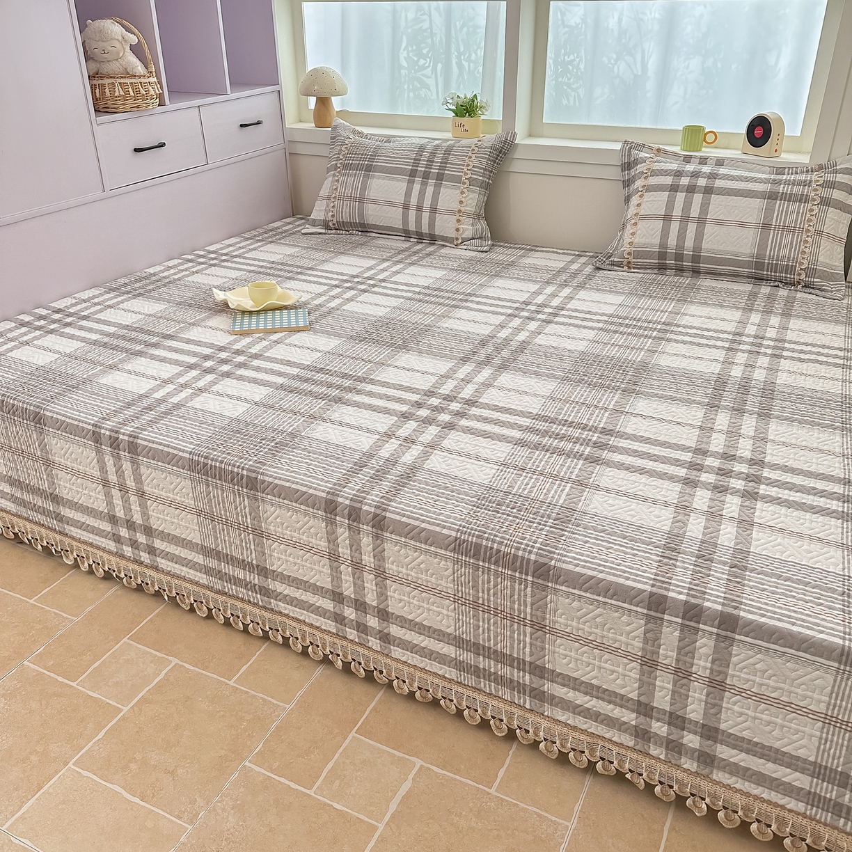 91家纺网 家纺一手货源 找家纺 （总）手艺人家纺 2025新款全棉夹棉绗缝印花床盖炕盖系列