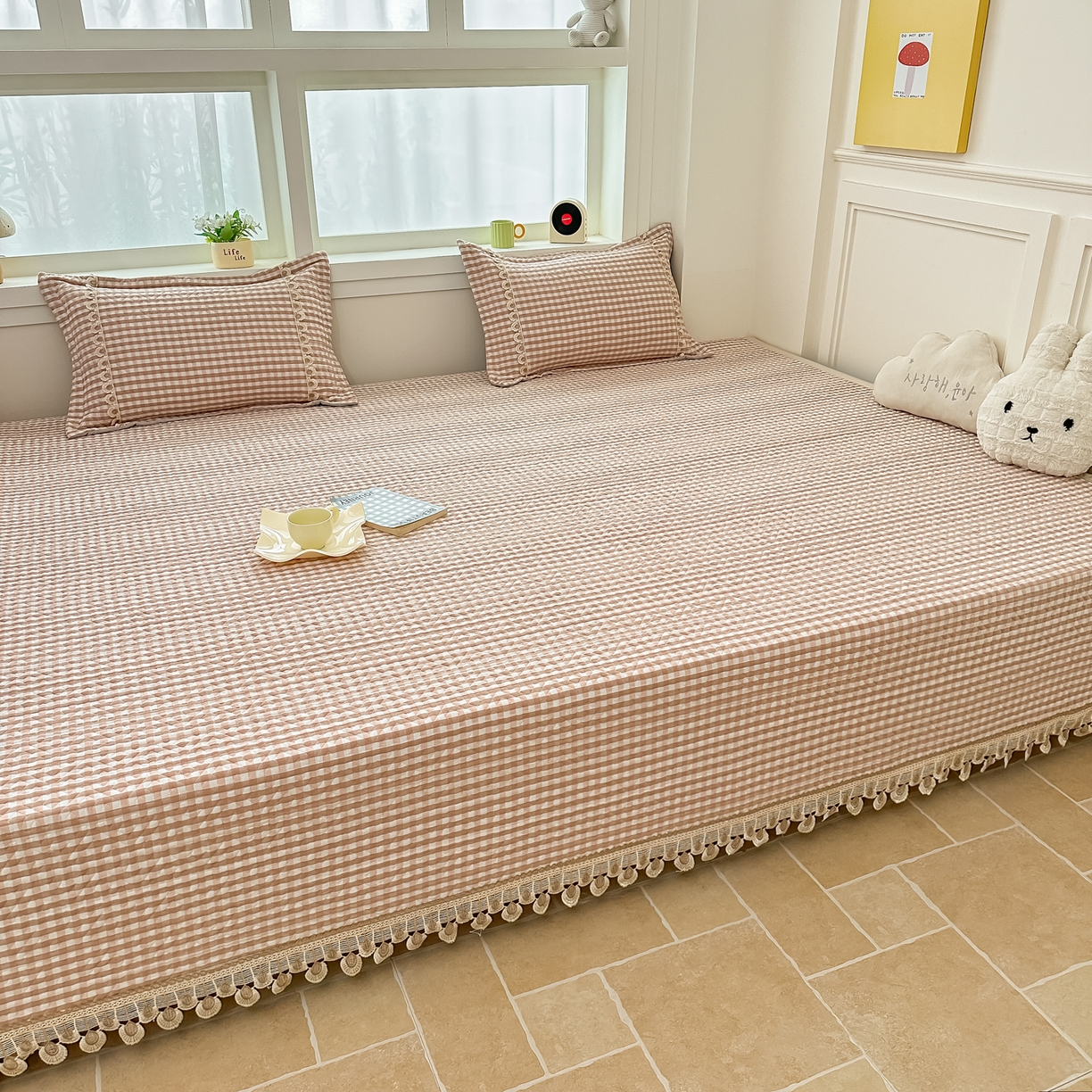 91家纺网 家纺一手货源 找家纺 手艺人家纺 2025新款全棉夹棉绗缝印花床盖炕盖系列 SX03