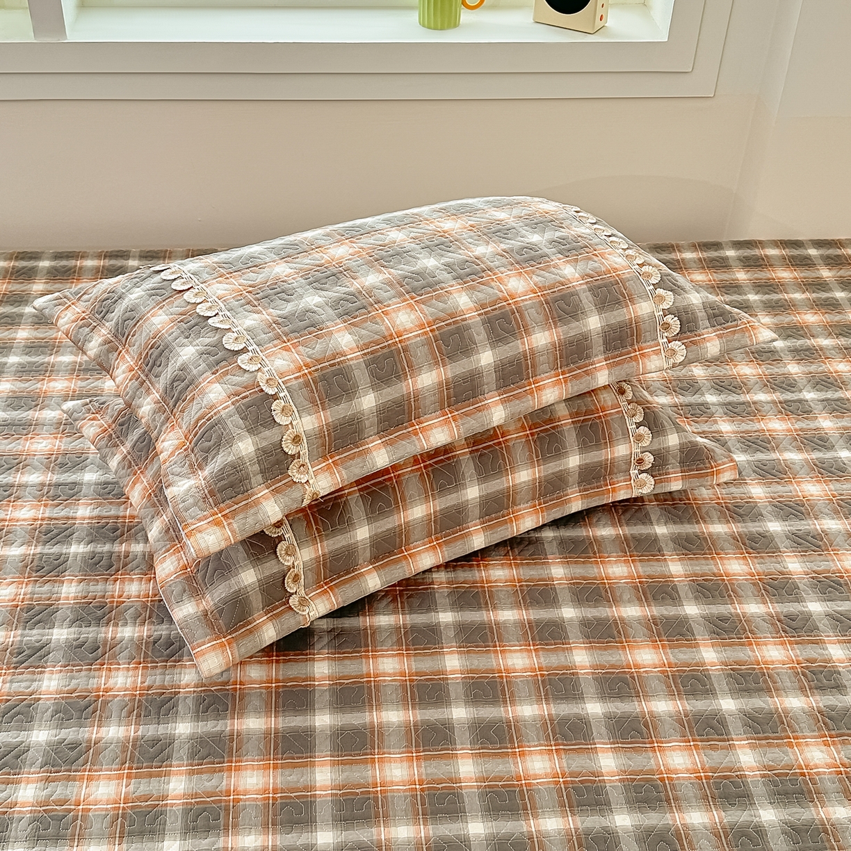 91家纺网 家纺一手货源 找家纺 手艺人家纺 2025新款全棉夹棉绗缝印花床盖炕盖系列 SX02