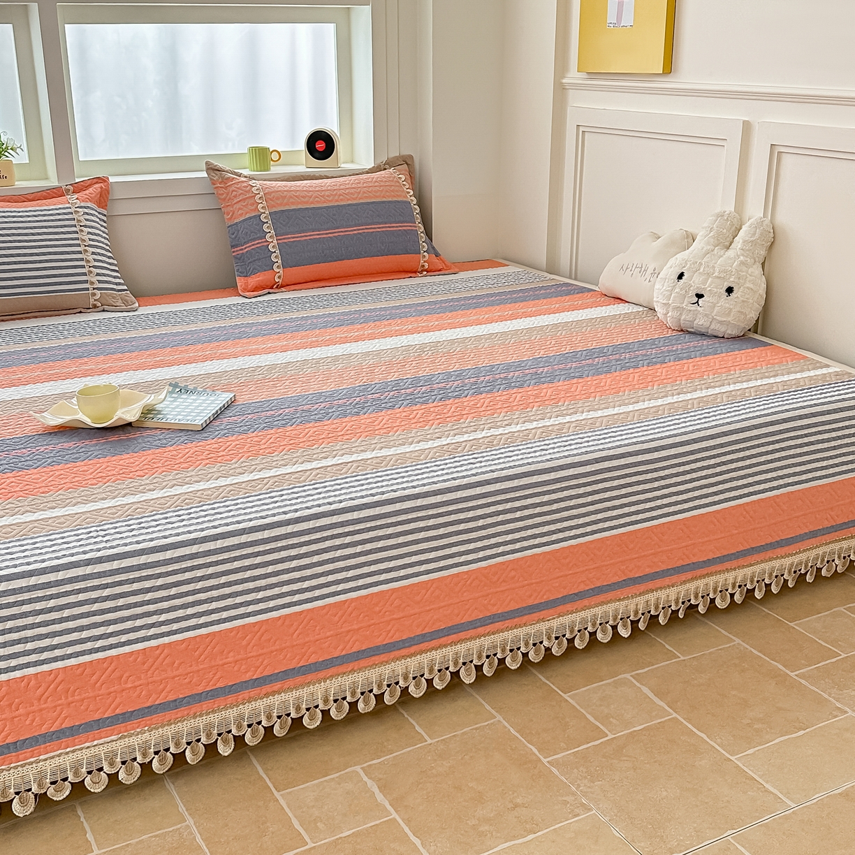 91家纺网 家纺一手货源 找家纺 （总）手艺人家纺 2025新款全棉夹棉绗缝印花床盖炕盖系列