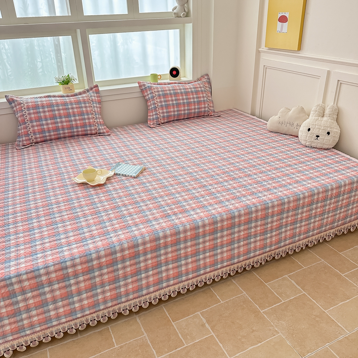 91家纺网 家纺一手货源 找家纺 手艺人家纺 2025新款全棉夹棉绗缝印花床盖炕盖系列 SX08