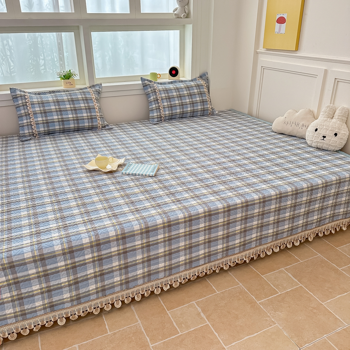 91家纺网 家纺一手货源 找家纺 手艺人家纺 2025新款全棉夹棉绗缝印花床盖炕盖系列 SX07