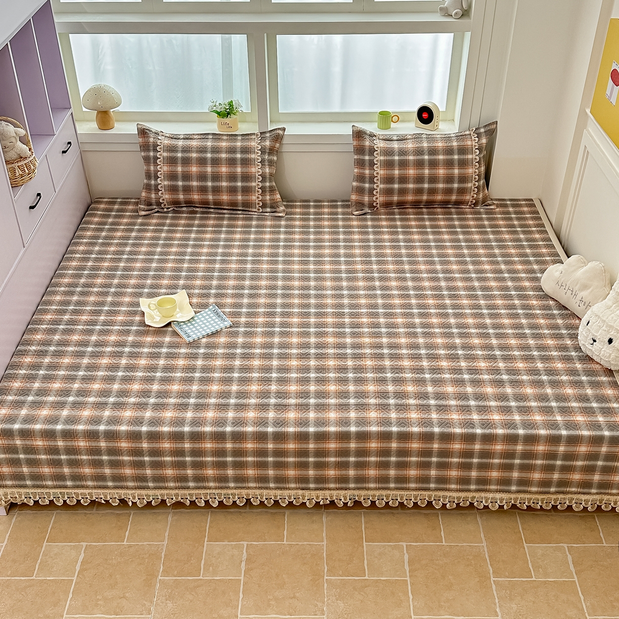 91家纺网 家纺一手货源 找家纺 手艺人家纺 2025新款全棉夹棉绗缝印花床盖炕盖系列 SX02