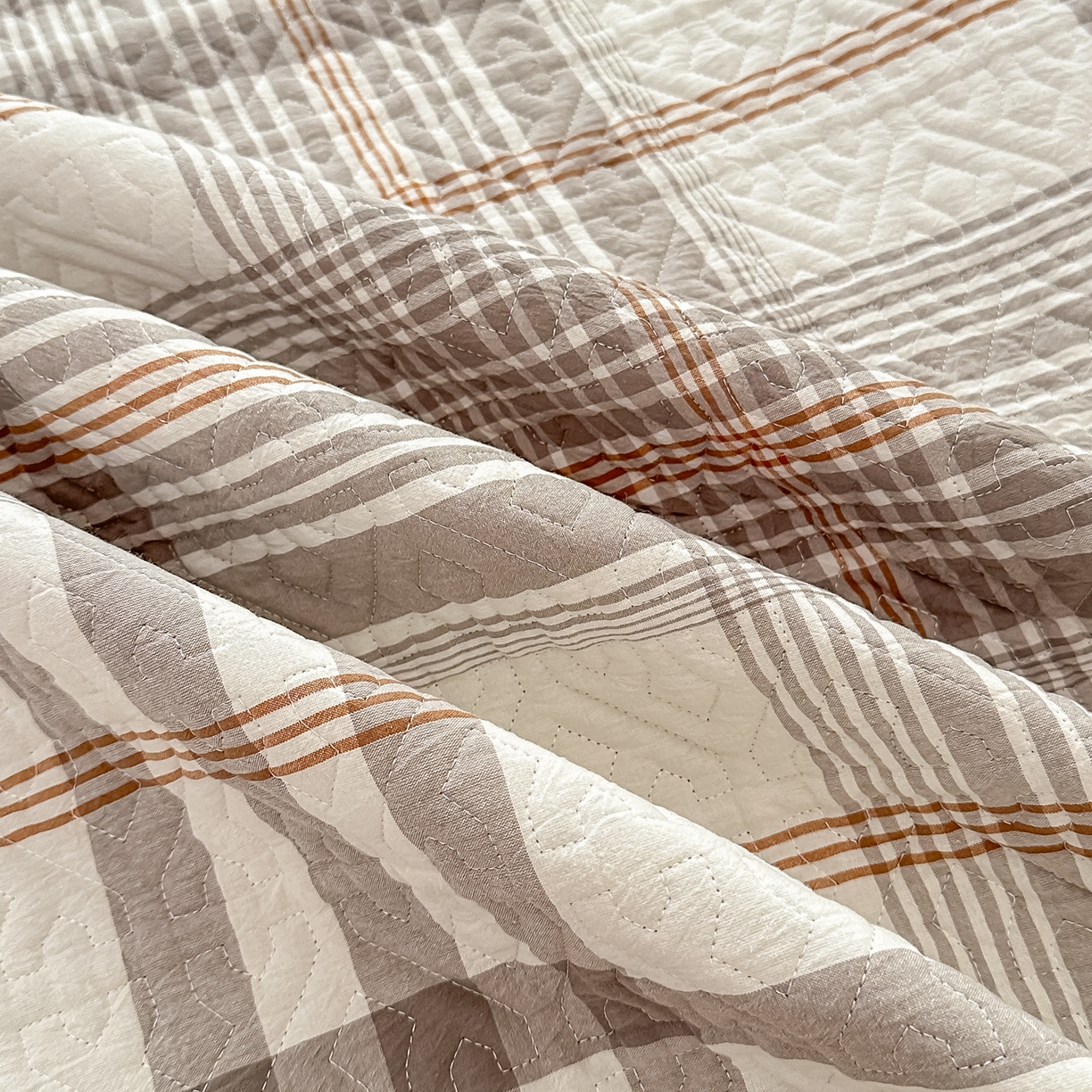 91家纺网 家纺一手货源 找家纺 手艺人家纺 2025新款全棉夹棉绗缝印花床盖炕盖系列 SX05