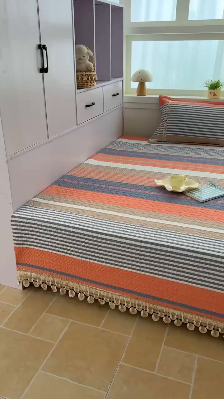 91家纺网 家纺一手货源 找家纺 （总）手艺人家纺 2025新款全棉夹棉绗缝印花床盖炕盖系列